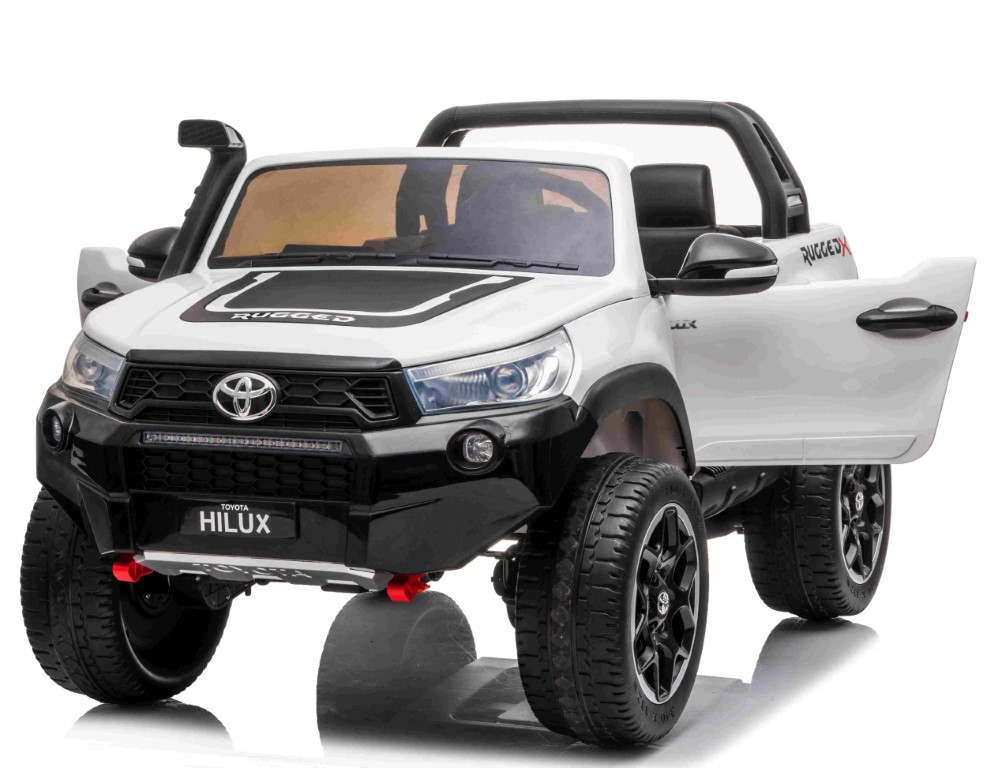 Billede af Toyota Hilux 24v ELBil m/2x24V 240W motor + Lædersæde + Gummihjul, Hvid