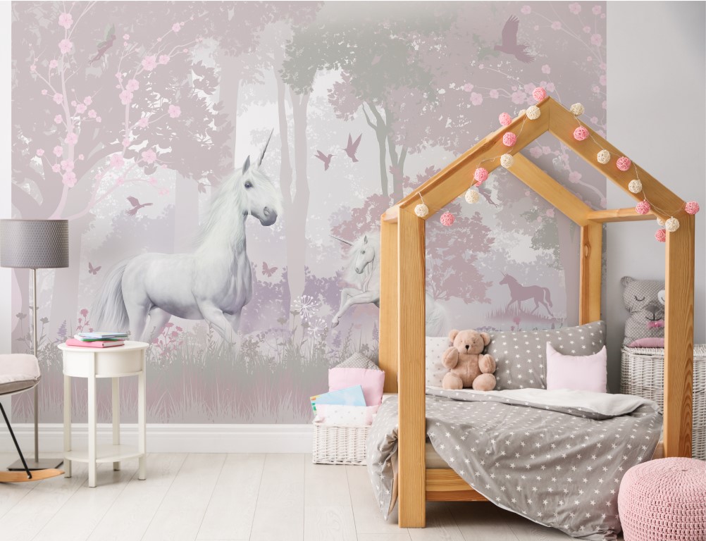 Billede af Unicorn Forest / Enhjørningsskov tapet 243 x 305 cm