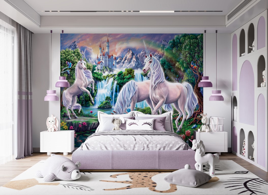 Billede af Unicorn Paradise tapet 243 x 305 cm