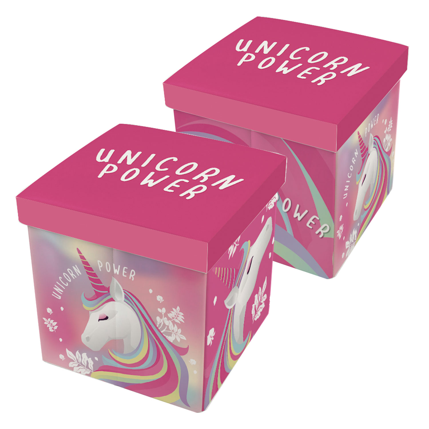 Unicorn Skammel med opbevaring (Sammenklappelig )