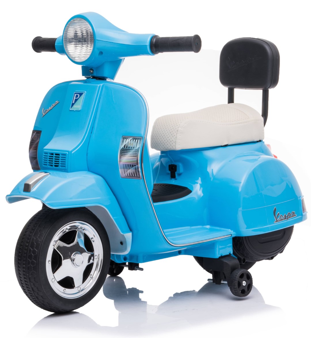 Se Vespa PX150 EL scooter til børn 6V, Blå hos MM Action