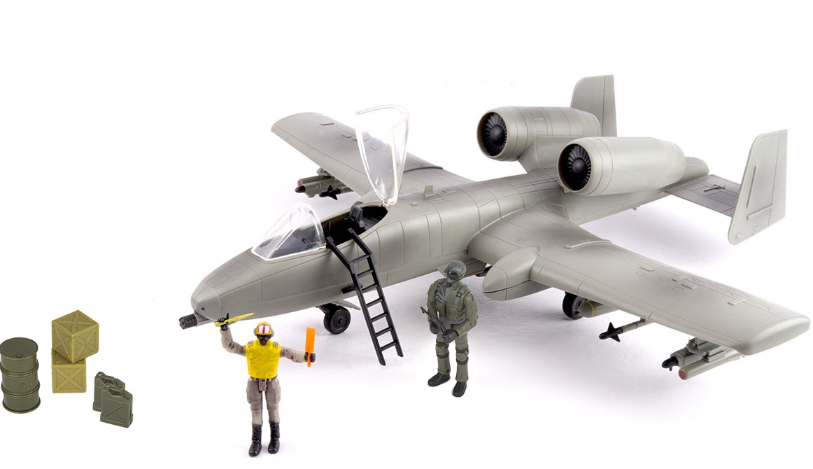 Billede af World Peacekeepers 1:18 A-10A Thunderbolt II kampfly m/2 actionfigurer