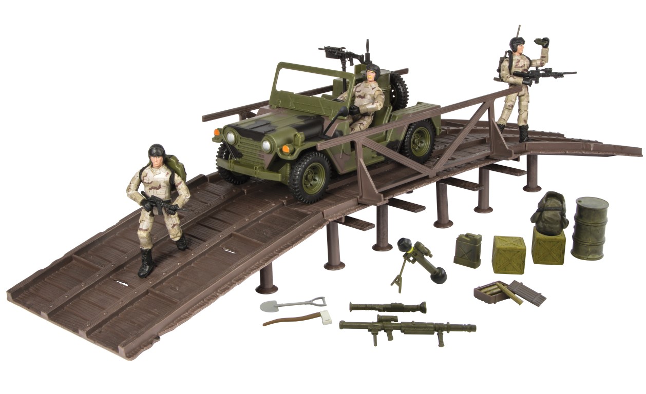 Se World Peacekeepers 1:18 Ekspeditionsstyrke inkl. Køretøj + 3 actionfigurer hos MM Action