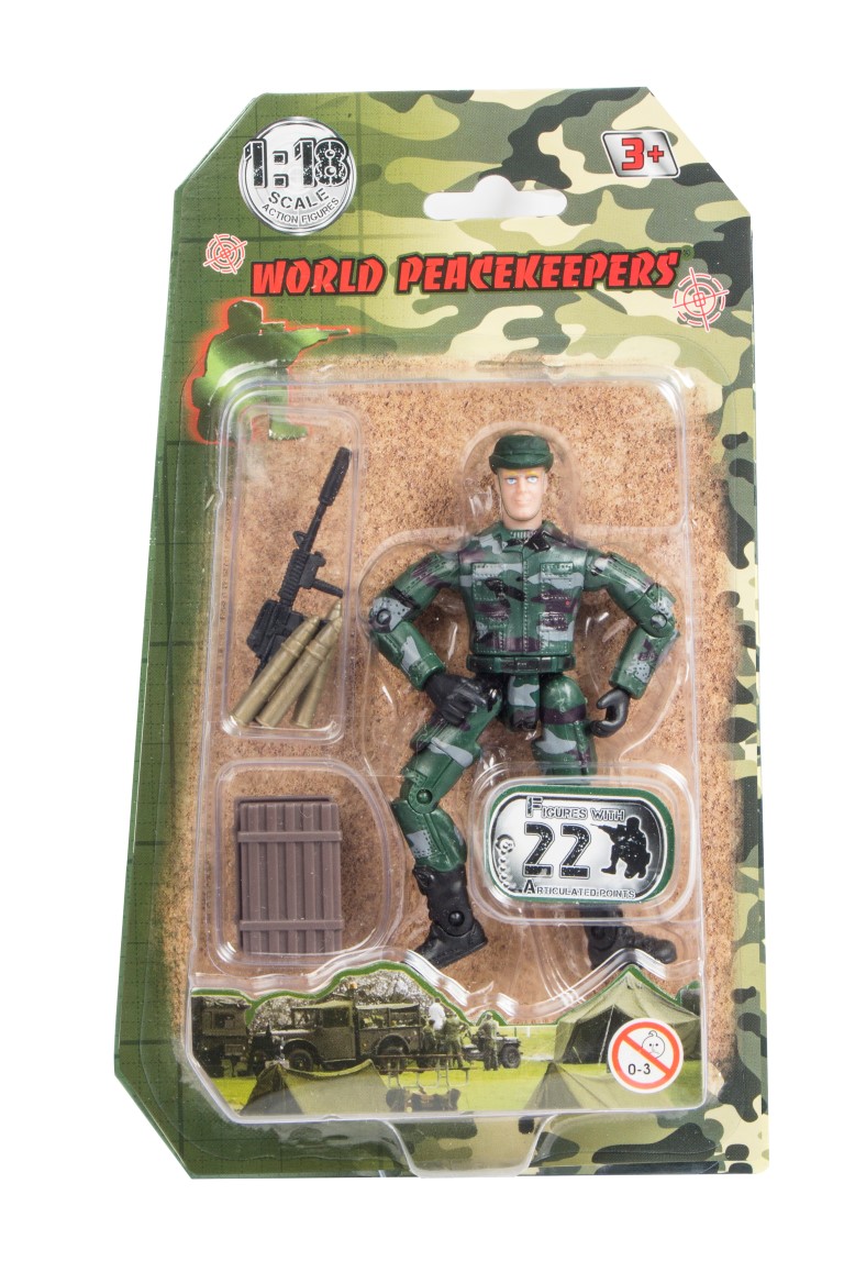 World Peacekeepers 1:18 Militær actionfigur Singepack Kr. - på lager til levering