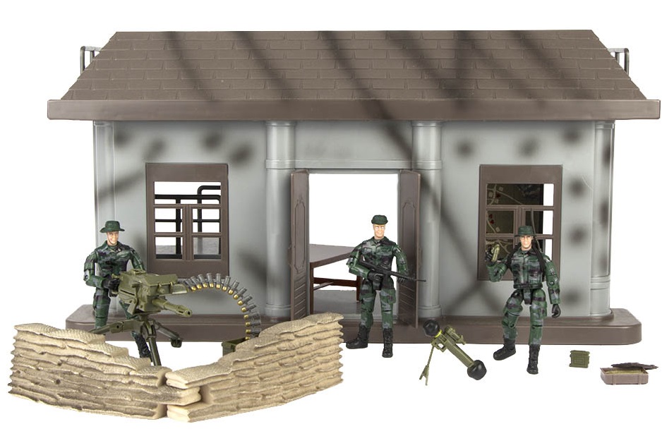 Se World Peacekeepers 1:18 Militær Kommandopost m/3 actionfigurer hos MM Action