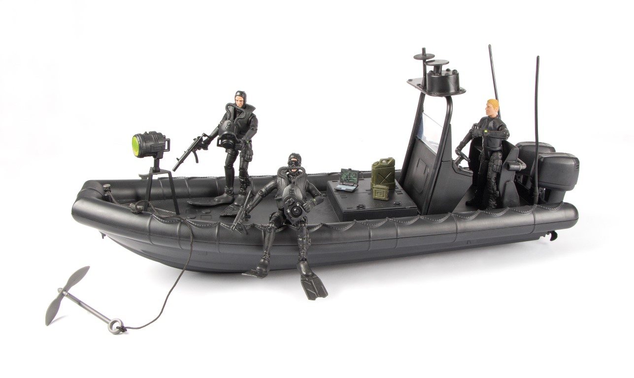 Se World Peacekeepers 1:18 Militær Navy Seal Båd inkl. 3 actionfigurer hos MM Action