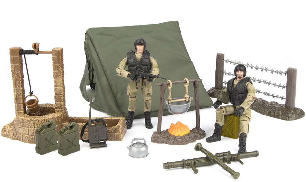 Se World Peacekeepers 1:18 Militær Stor Camp inkl. 3 actionfigurer hos MM Action