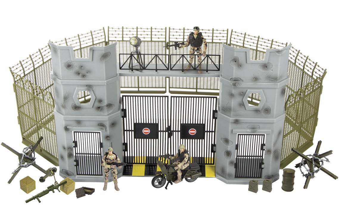 Se World Peacekeepers 1:18 MilitærBase Port med 3 actionfigurer hos MM Action