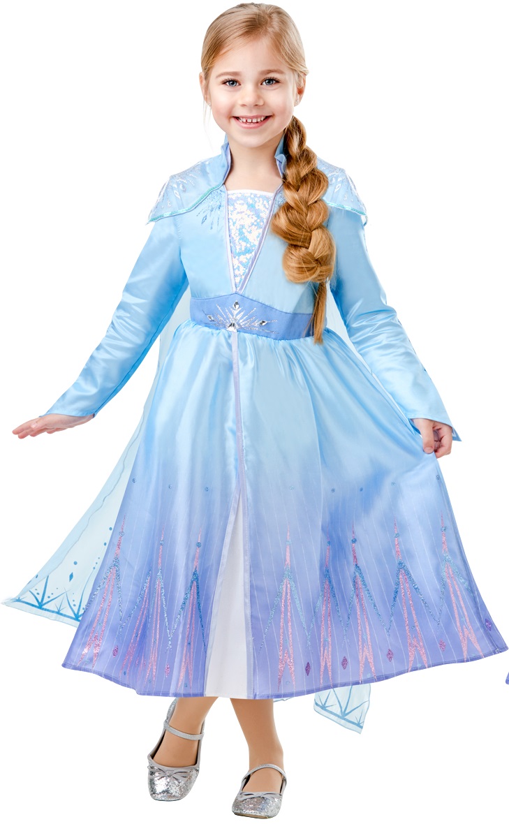 Se Disney Frost 2 ELSA Deluxe Kjole Udklædningstøj (9-10 år)(Str. 140/9-10) hos MM Action