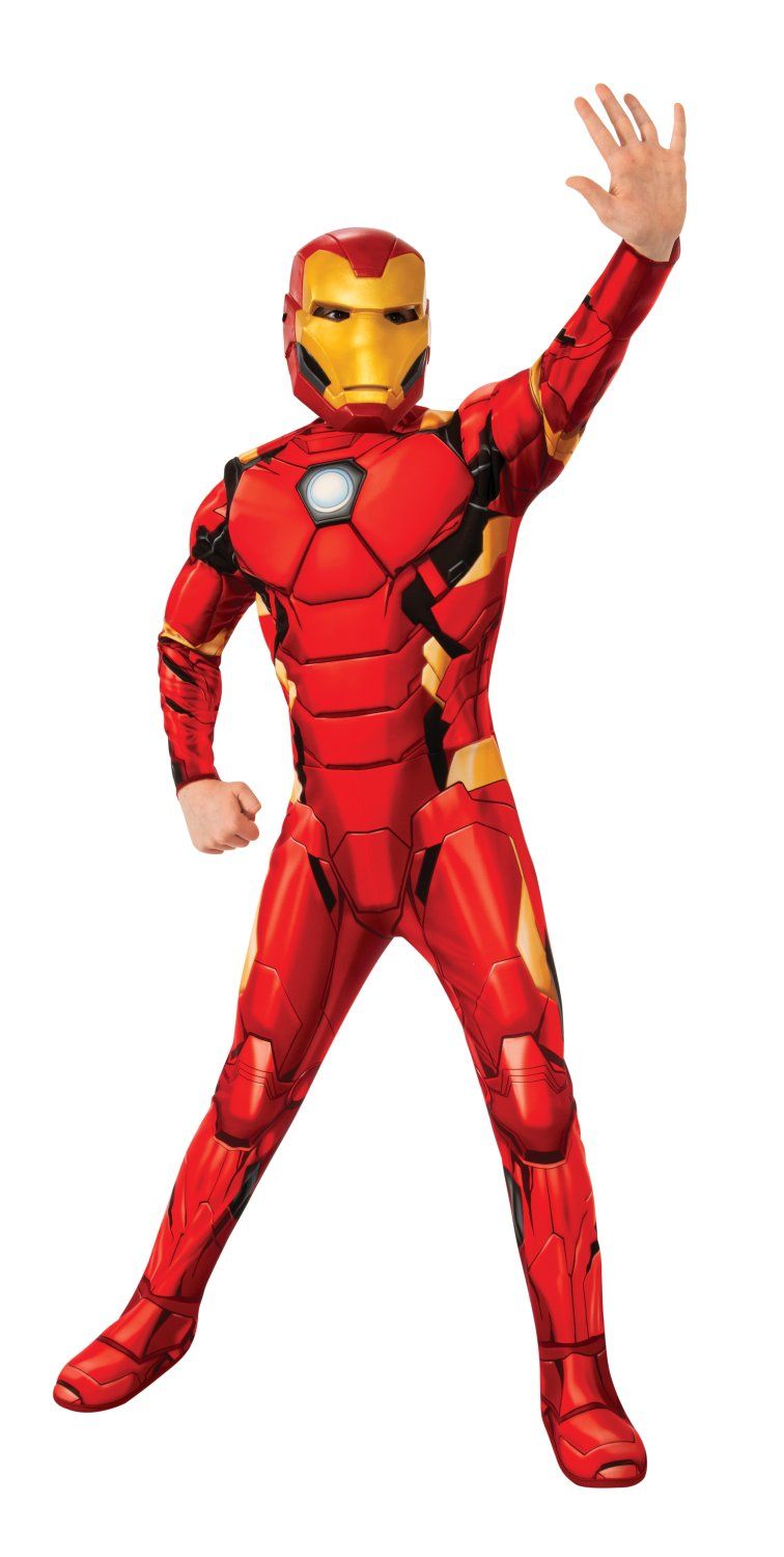 Se Iron Man Deluxe Udklædningstøj (3-9 år)(132/M) hos MM Action