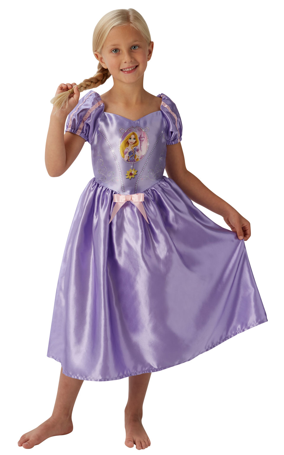 Se Disney Prinsesse Rapunzel Kostume til børn(Str. 128) hos MM Action