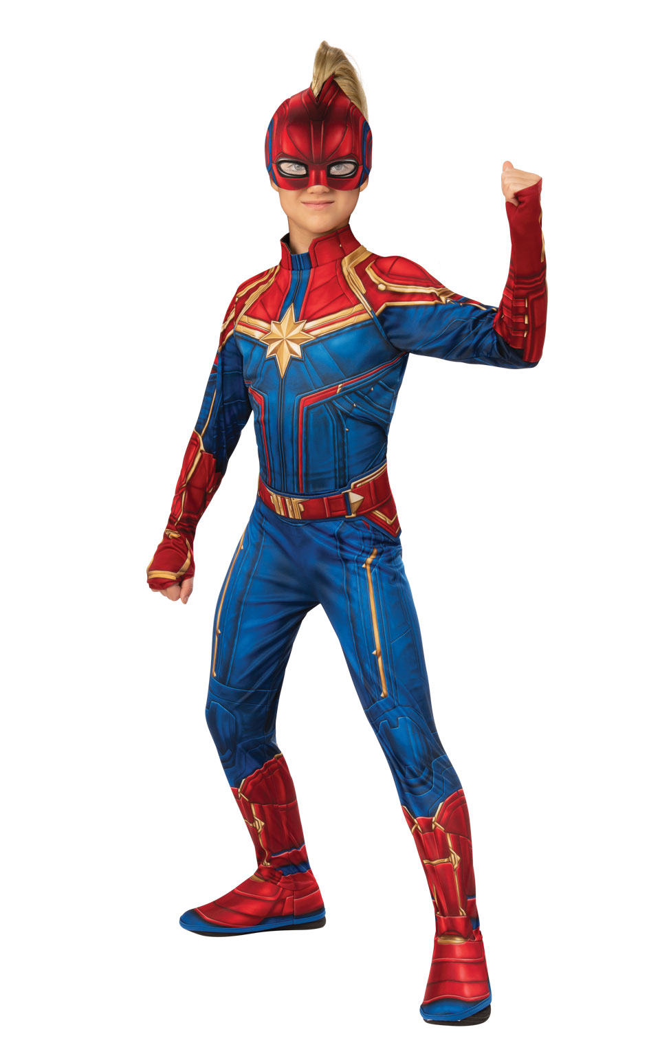 Se Captain Marvel Kostume Udklædningstøj (3-7 år)(Str. 132/M) hos MM Action