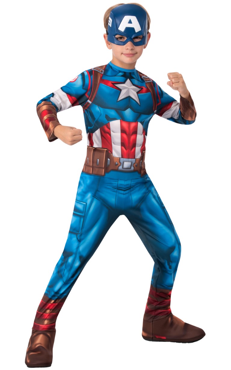 Se Captain America Classic Avengers børnekostume STR. L hos MM Action