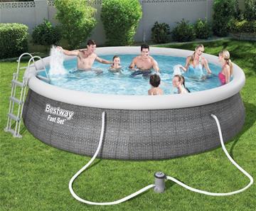  Bestway Fast Set Pool Sæt 457 x 107 cm m/pumpe og stige 