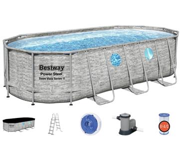 Bestway  Power Steel  Swim Vista II 549 x 274 x 122 cm m/pumpe, stige m.v.