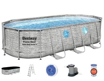 Bestway  Power Steel Swim Vista II 549 x 274 x 122 cm m/pumpe, stige m.v.