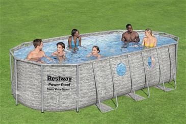 Bestway  Power Steel  Swim Vista II 549 x 274 x 122 cm m/pumpe, stige m.v.-2