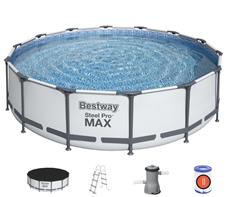 Bestway Steel Pro MAX Frame Pool 427 x 107cm m/pumpe, stige m.v.