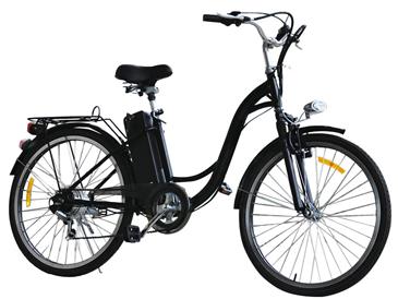  EL-Cykel 36V 26'' m/6 Shimano gear Sort