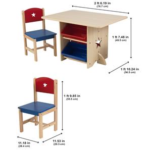  Kidkraft Stjerne Legebord med 2 stole-8