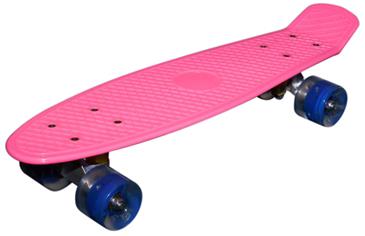   MCU-Sport  Pink LED Skateboard m/LED Lys + ABEC7