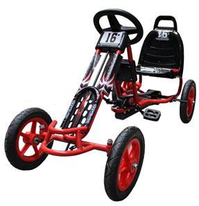  MegaLeg Pedal Gokart  Topspeed til børn 5-10 år, Rød
