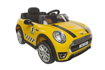  Mini-Cabriolet ELBil til Børn Gul m/2.4G Remote+Gummihjul (2x6V)-2