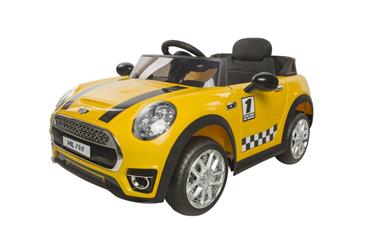  Mini-Cabriolet ELBil til Børn Gul m/2.4G Remote+Gummihjul (2x6V)-6