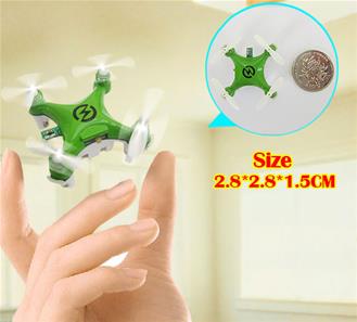 Nano Fjernstyret 4 Kanals Micro Drone 2.4Ghz