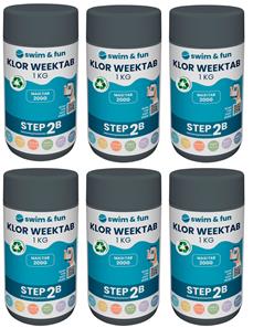  Swim & Fun Klor WeekTab 200g tabletter, 6 kg  (6 x 1 KG)