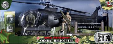  1:18 Militær Kamp Helikopter inkl. 2 figurer-2