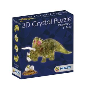 3D Krystalpuslespil - Dinosaur Triceratops-3
