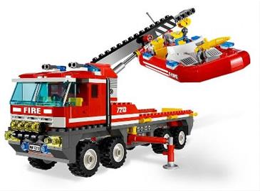 7213 - Terrængående brandbil og sprøjtebåd (Lego CITY)-2
