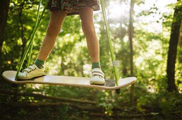 Adventure Sports Skate Swing Skateboard Trægynge-5