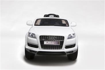 Audi Q7 Hvid Elbil til Børn 12V m/2.4G fjernbetjening, Gummihjul-2