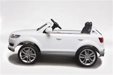 Audi Q7 Hvid Elbil til Børn 12V m/2.4G fjernbetjening, Gummihjul-3