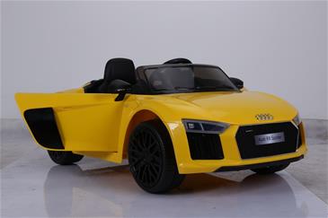 Audi R8 Spyder Gul Elbil til Børn 12V m/2.4G fjernbetjening, Gummihjul-14