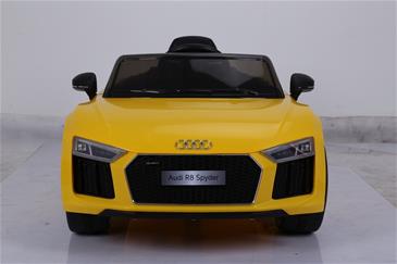 Audi R8 Spyder Gul Elbil til Børn 12V m/2.4G fjernbetjening, Gummihjul-16