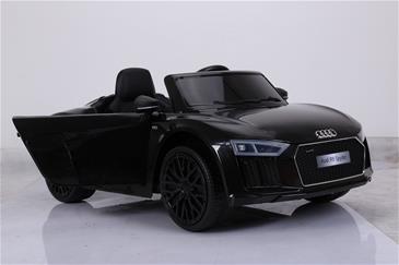 Audi R8 Spyder Sort Elbil til Børn 12V m/2.4G fjernbetjening, Gummihjul-11