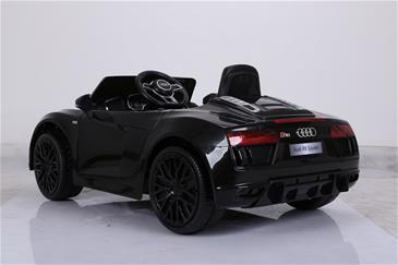 Audi R8 Spyder Sort Elbil til Børn 12V m/2.4G fjernbetjening, Gummihjul-13