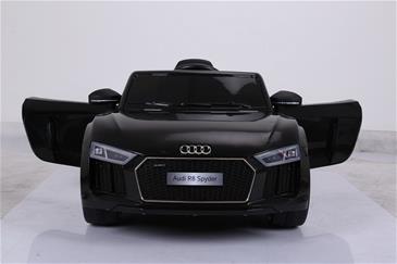 Audi R8 Spyder Sort Elbil til Børn 12V m/2.4G fjernbetjening, Gummihjul-3