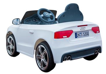 Audi S5 Cabriolet ELBil 12V Hvid m/2.4G fjernbetjening, Gummihjul-4