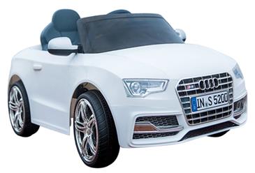 Audi S5 Cabriolet ELBil 12V Hvid m/2.4G fjernbetjening, Gummihjul-5