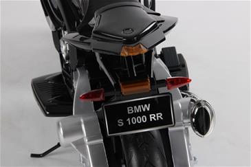 BMW S 1000 RR Motorcykel til Børn 12V med gummihjul, Sort-6