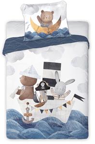 Baby Bamser på båd Junior Sengetøj 100x135 cm