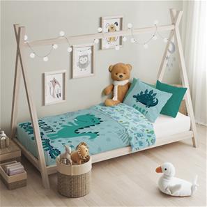 Baby Dino Rawr Junior Sengetøj 100x135 cm - 100 procent bomuld-3