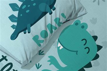 Baby Dino Rawr Junior Sengetøj 100x135 cm - 100 procent bomuld-4