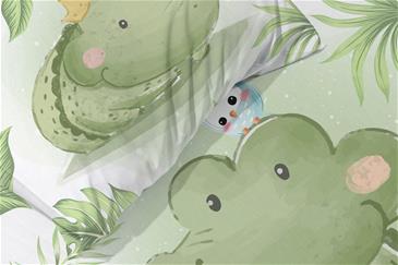 Baby Krokodille Junior Sengetøj 100x135 cm - 100 procent bomuld-4