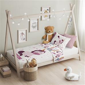 Baby Magisk Unicorn Junior Sengetøj 100x135 cm - 100 procent bomuld-3