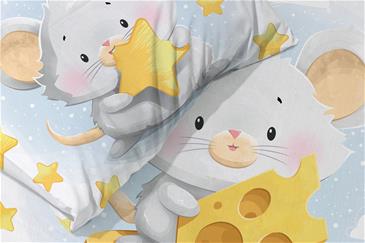 Baby Mus Junior Sengetøj 100x135 cm - 100 procent bomuld-4